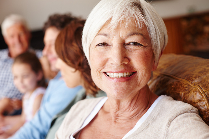 woman smiling